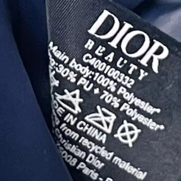 ‘CD’ Logo Navy Velvet Beauty Pouch+Unbranded Chain Crossbody - Picture 13 of 15